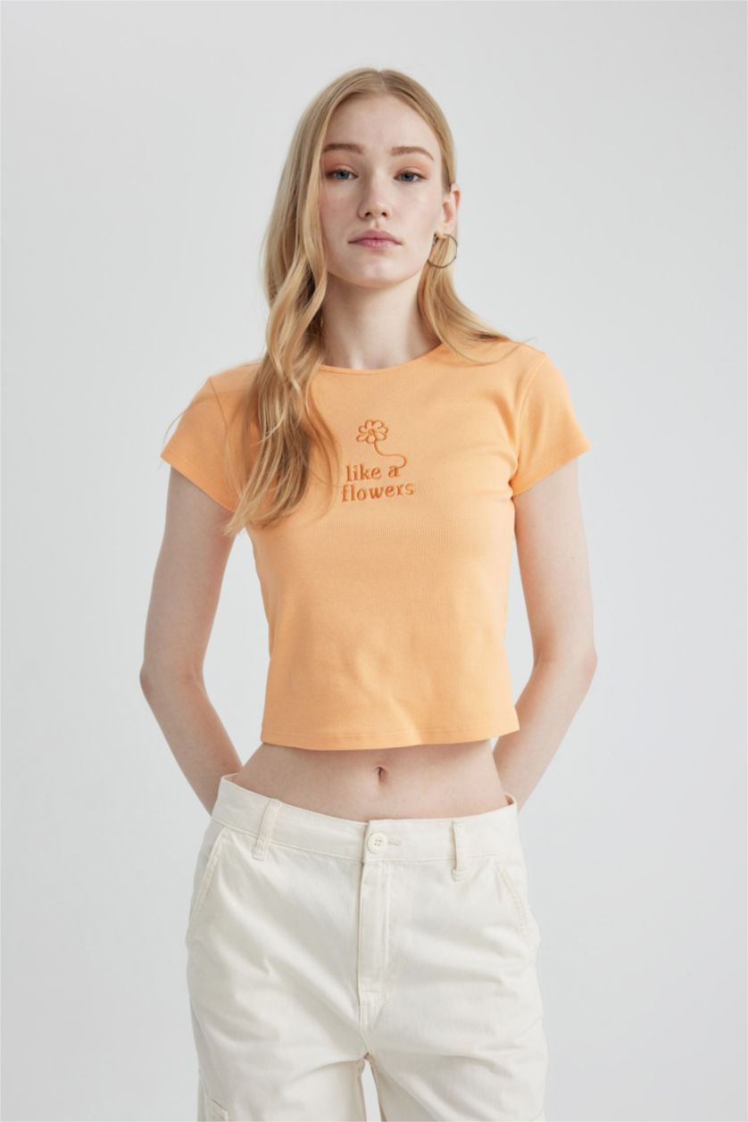 Женщины Лососевый Футболка с коротким рукавом, Coool