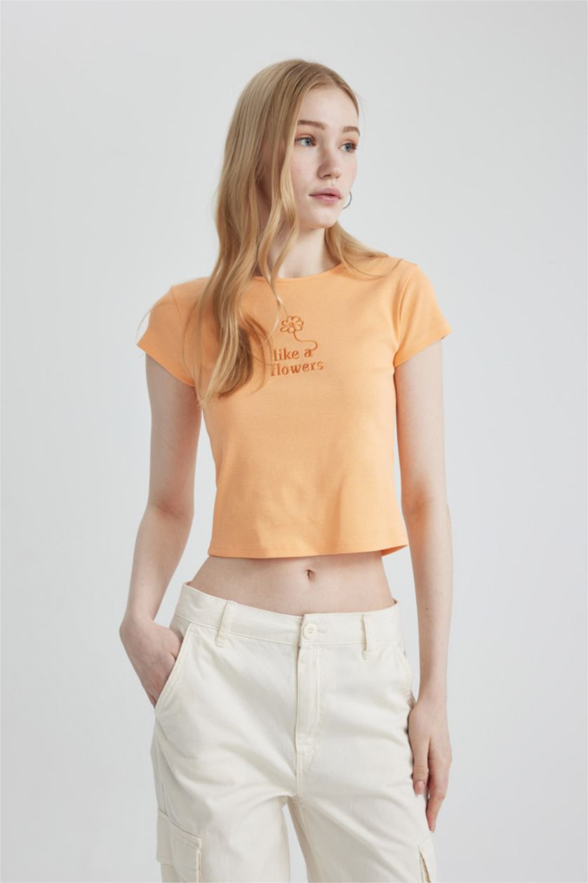 Женщины Лососевый Футболка с коротким рукавом, Coool