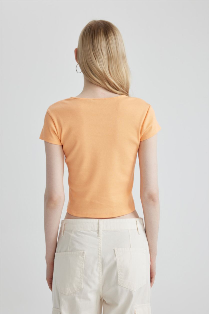 Женщины Лососевый Футболка с коротким рукавом, Coool