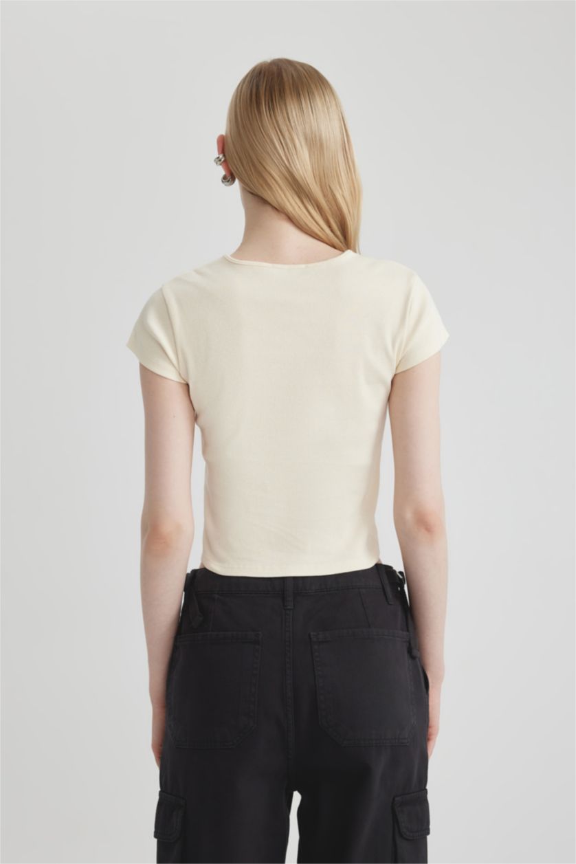 Женщины Кремовый Футболка с коротким рукавом, Coool