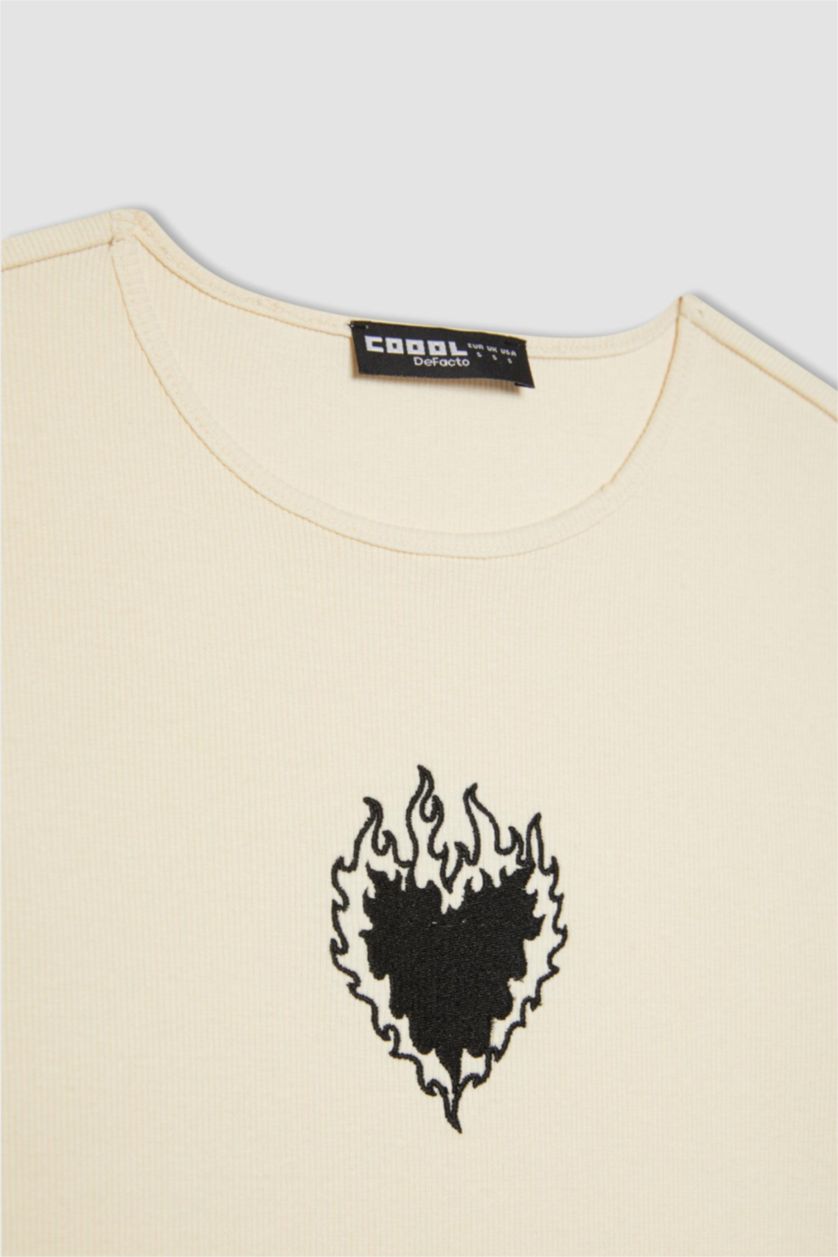 Женщины Кремовый Футболка с коротким рукавом, Coool