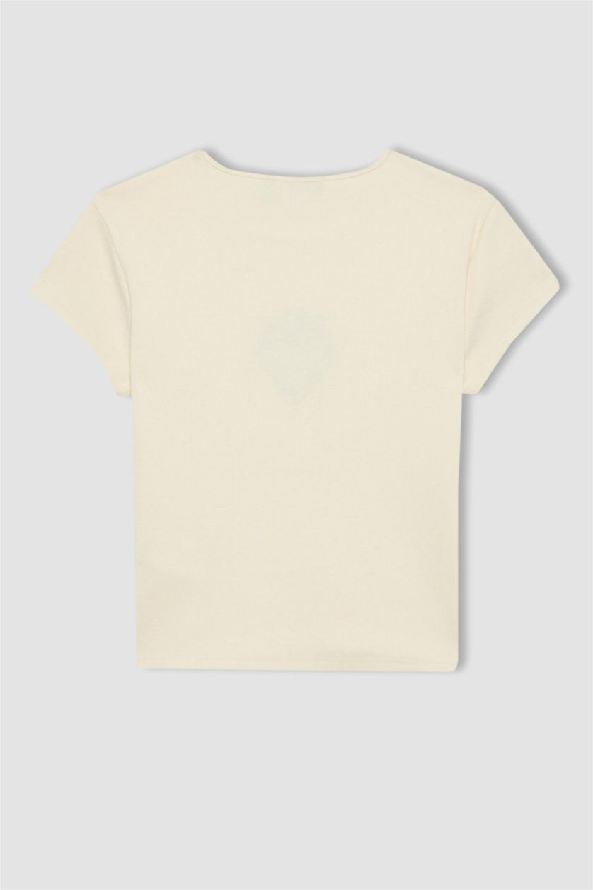 Женщины Кремовый Футболка с коротким рукавом, Coool