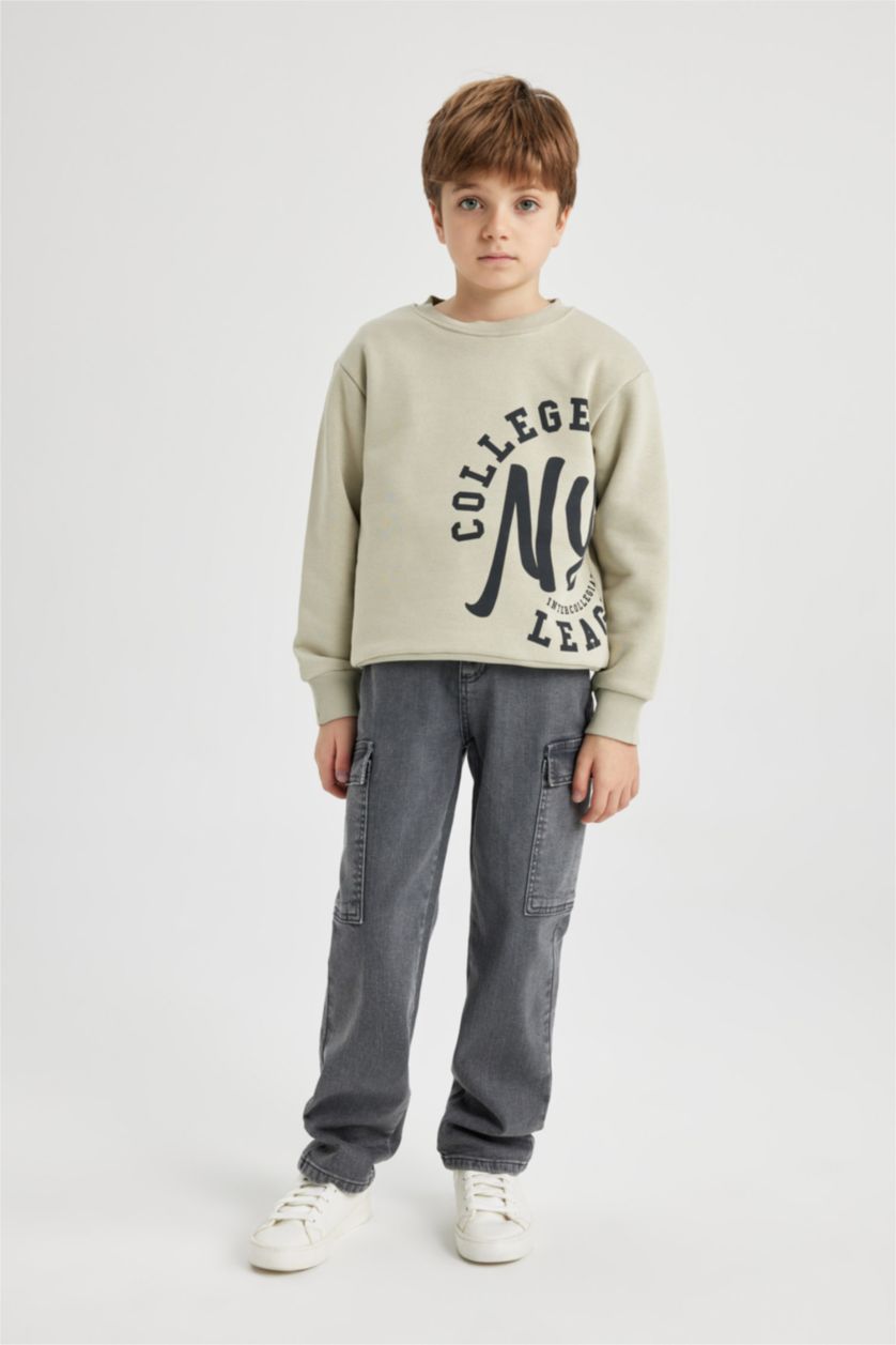 BOYS & TEENS Light Grey Boy Cargo Fit Jeans