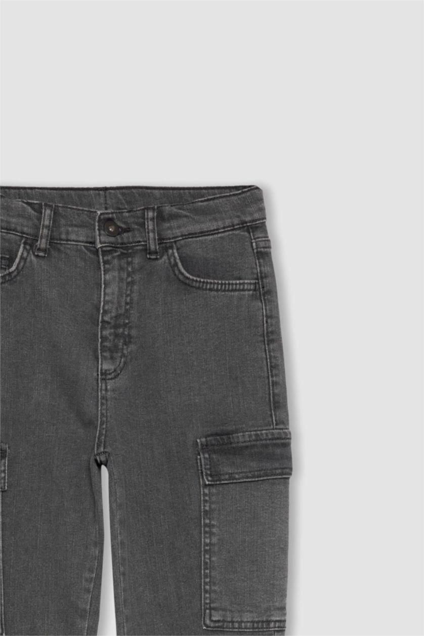 BOYS & TEENS Light Grey Boy Cargo Fit Jeans