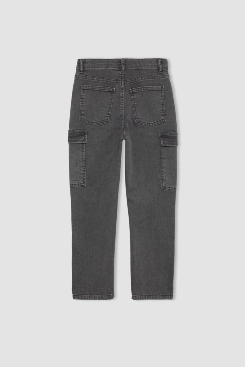 BOYS & TEENS Light Grey Boy Cargo Fit Jeans