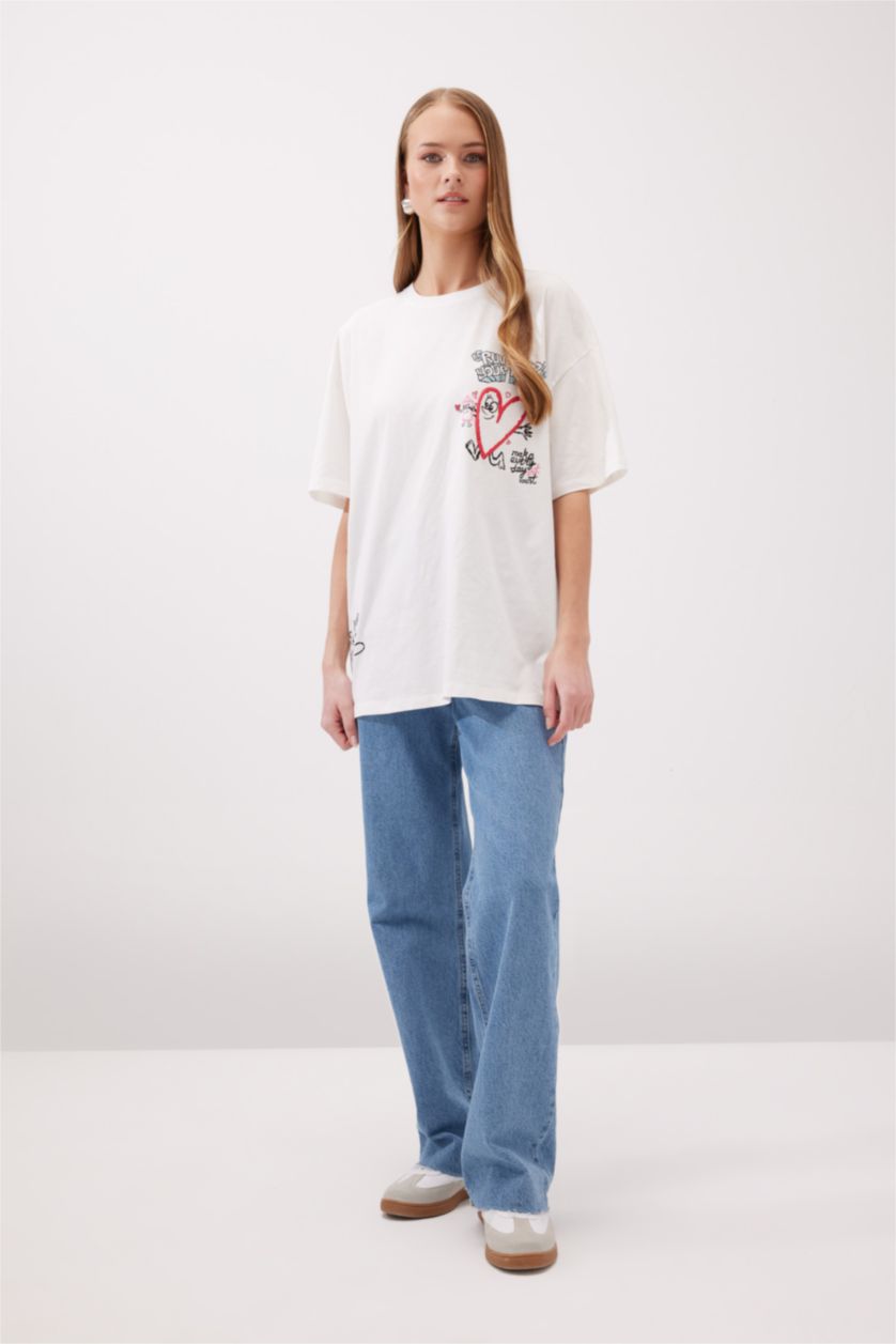 نساء اوف وايت Oversize Fit Short Sleeve T-Shirt