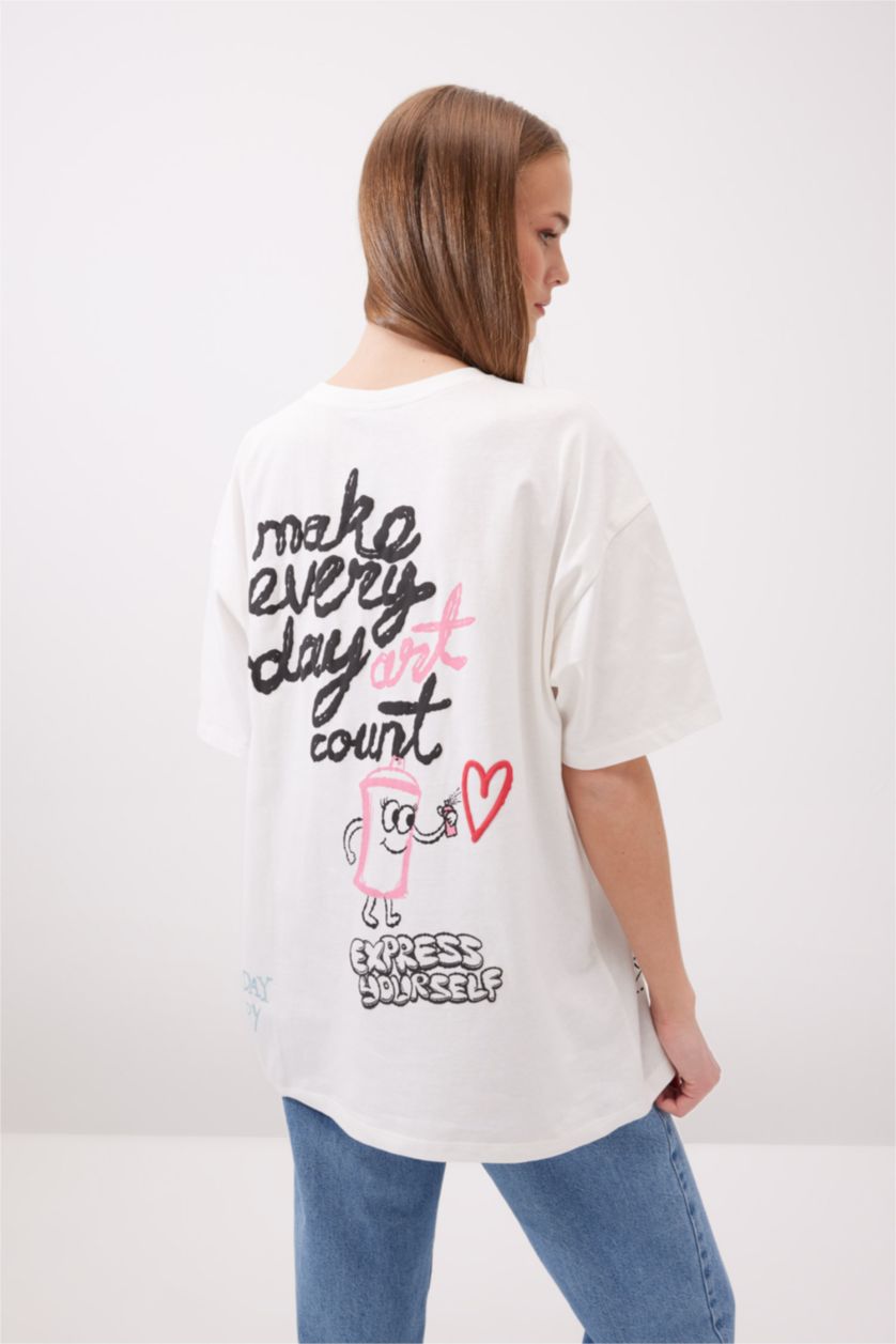 نساء اوف وايت Oversize Fit Short Sleeve T-Shirt