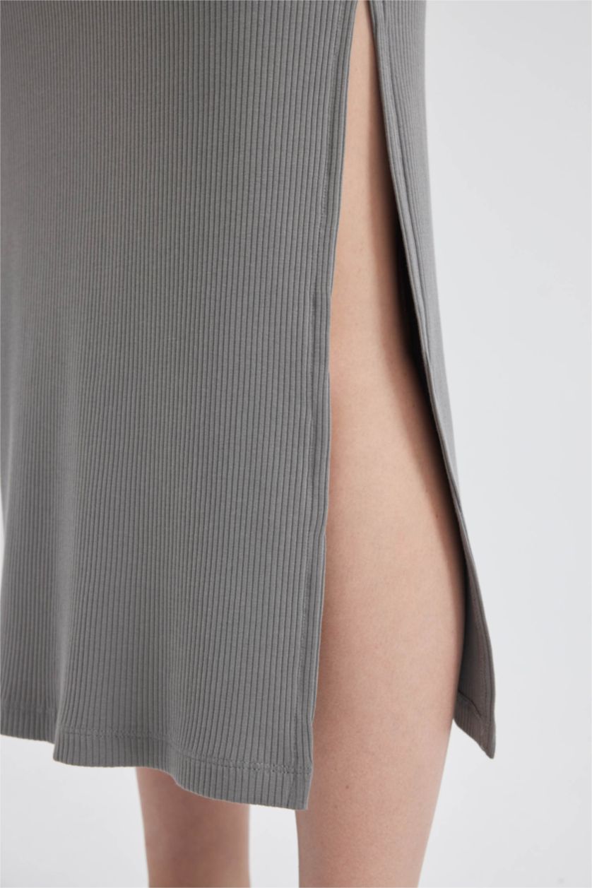 Женщины Серый Юбка миди со средней талией