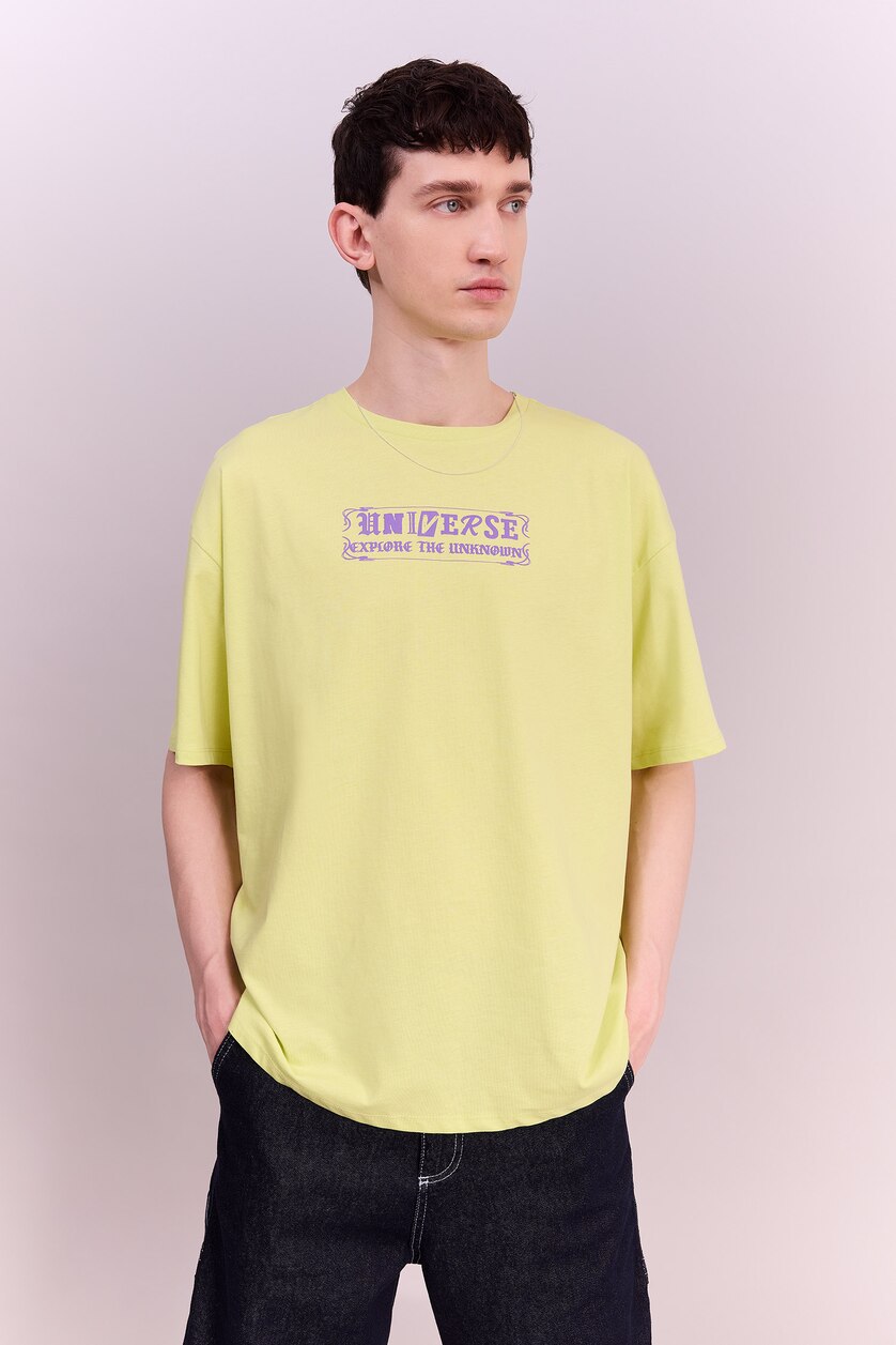 FEMME Vert Clair T-shirt à manches courtes Coupe Oversize