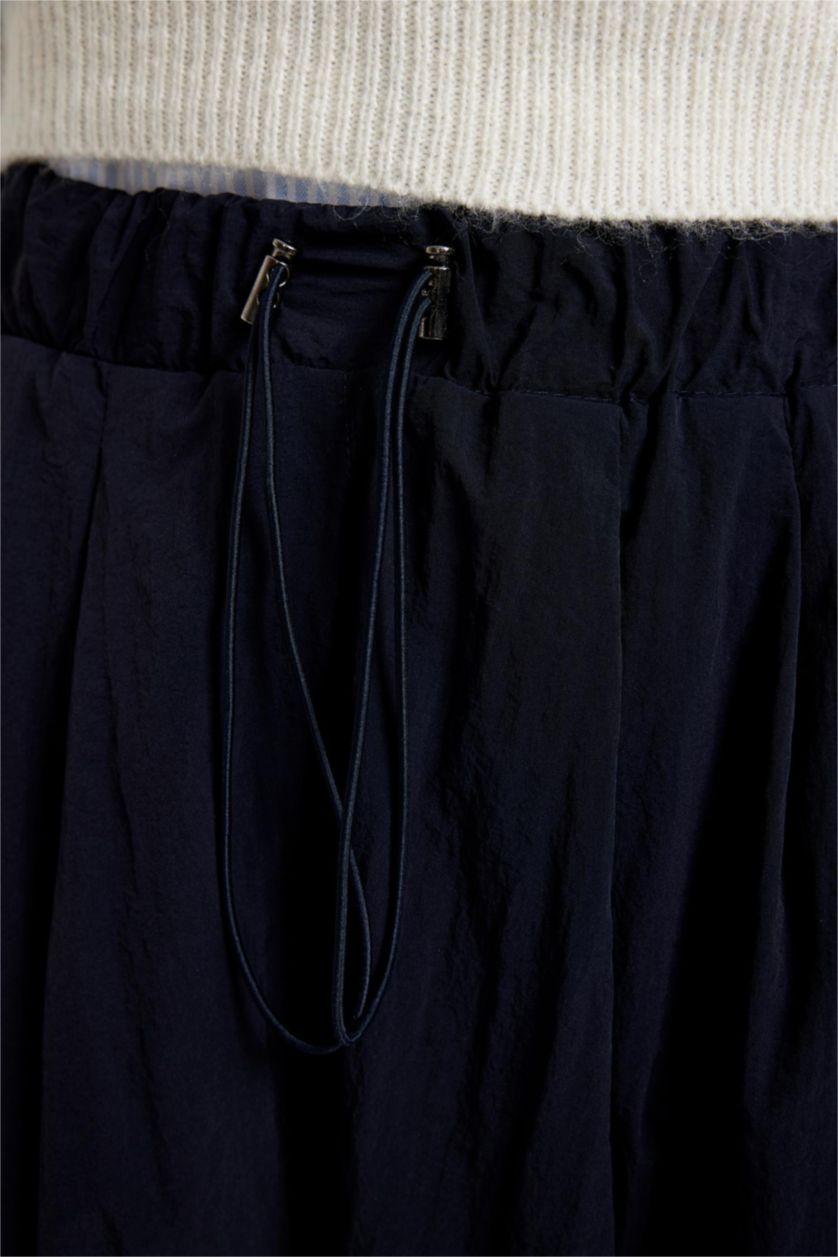 WOMAN NAVY A Cut Skirt