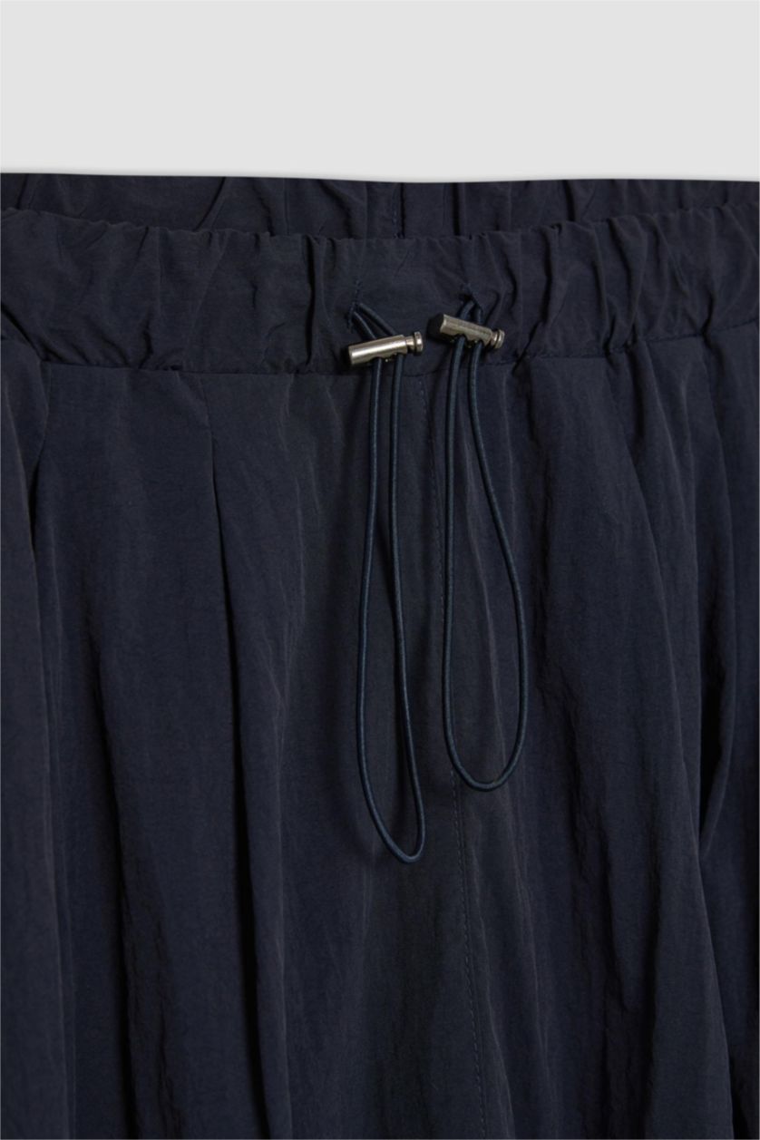 WOMAN NAVY A Cut Skirt