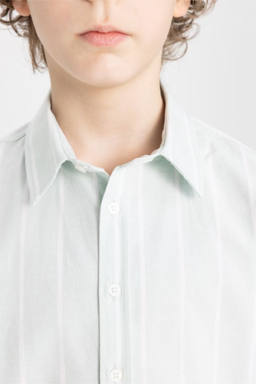 أولادي نعناع قميص بولو اولادي كم طويل أوكسفورد قصة عادية