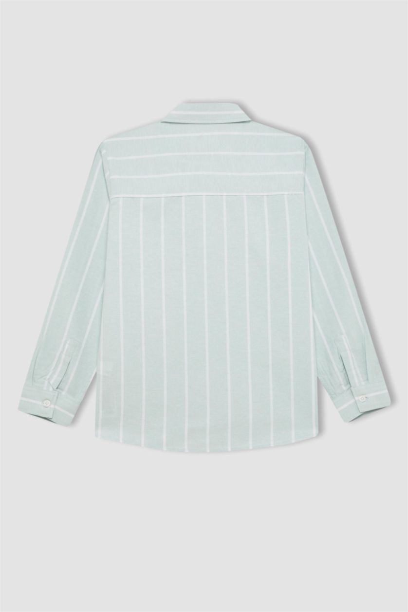 أولادي نعناع قميص بولو اولادي كم طويل أوكسفورد قصة عادية