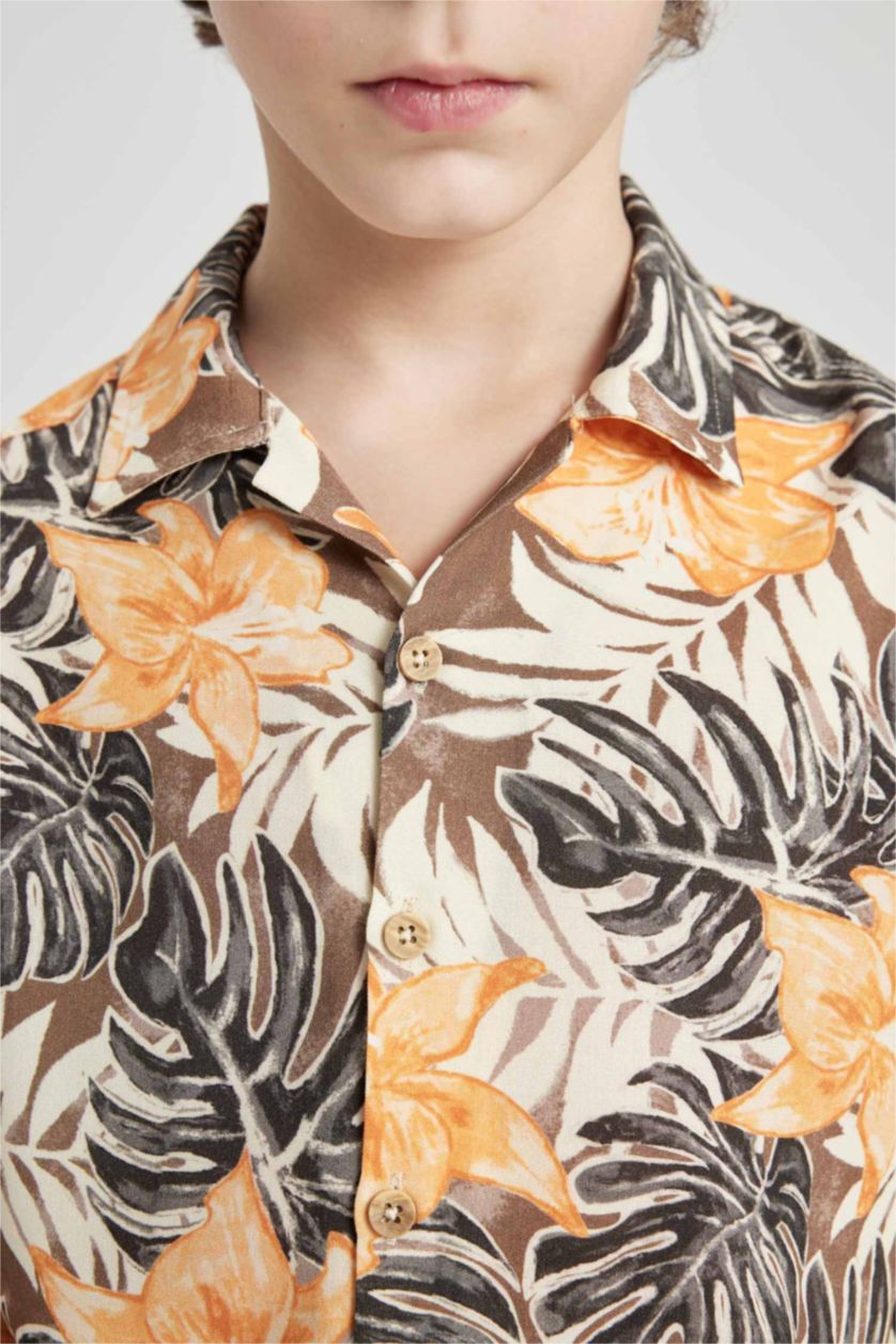 أولادي بني قميص بولو اولادي نص كم فيسكوز اوفر سايز