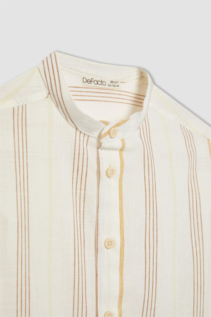 BOYS & TEENS Sand Boy Stand Collar Long Sleeve Shirt