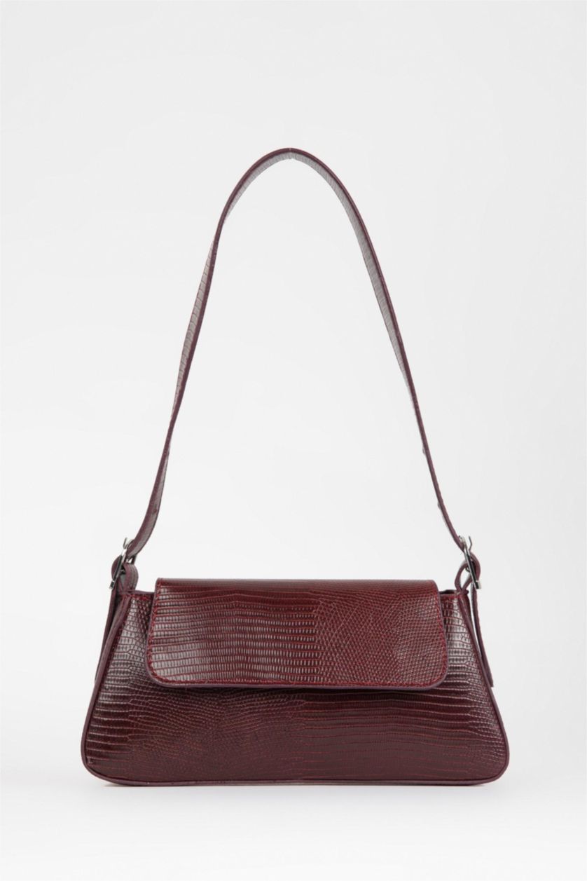 FEMME Bordeaux Sac à Bandoulière En Cuir Synthétique Pour Femme
