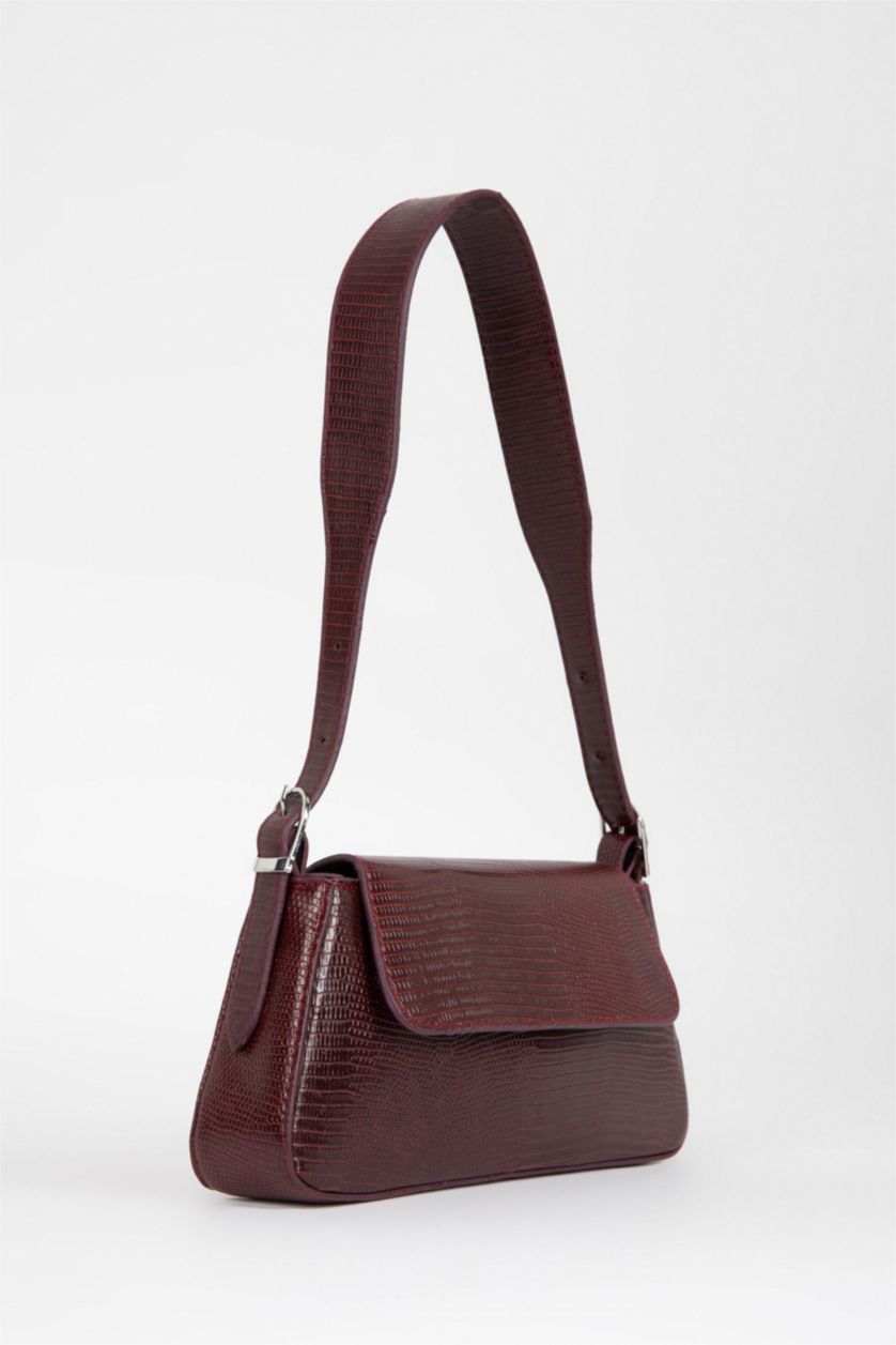 FEMME Bordeaux Sac à Bandoulière En Cuir Synthétique Pour Femme