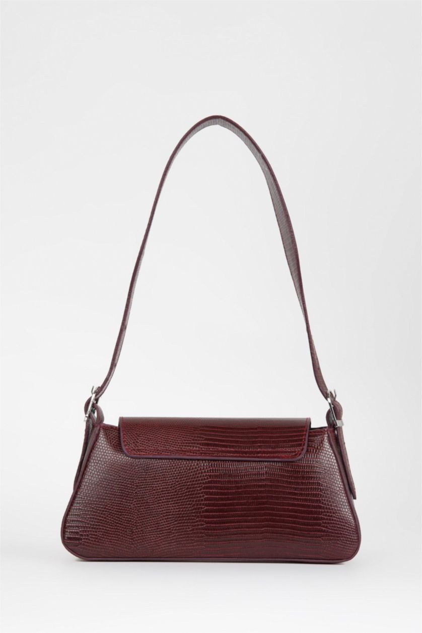 FEMME Bordeaux Sac à Bandoulière En Cuir Synthétique Pour Femme