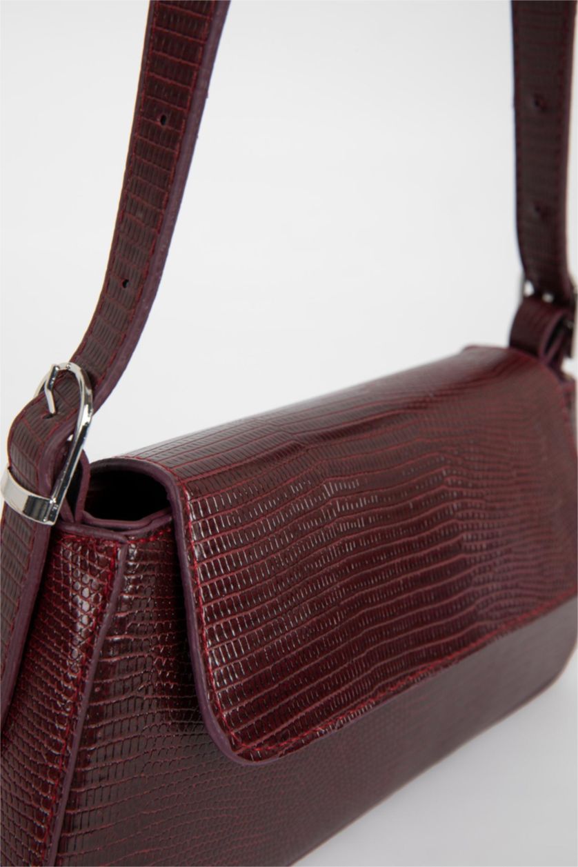 FEMME Bordeaux Sac à Bandoulière En Cuir Synthétique Pour Femme