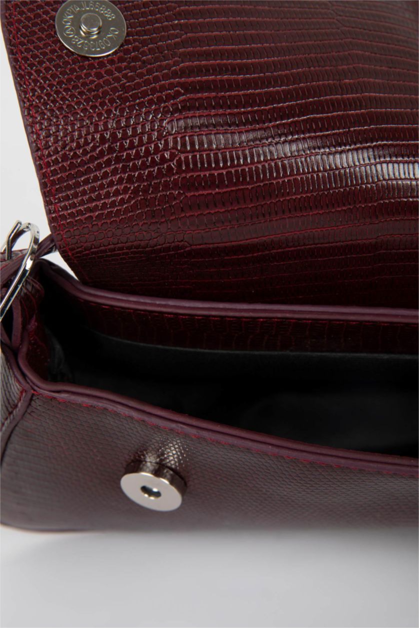 FEMME Bordeaux Sac à Bandoulière En Cuir Synthétique Pour Femme