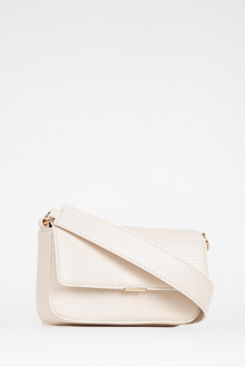 FEMME Beige Sac à Bandoulière Cuir Synthétique pour Femme