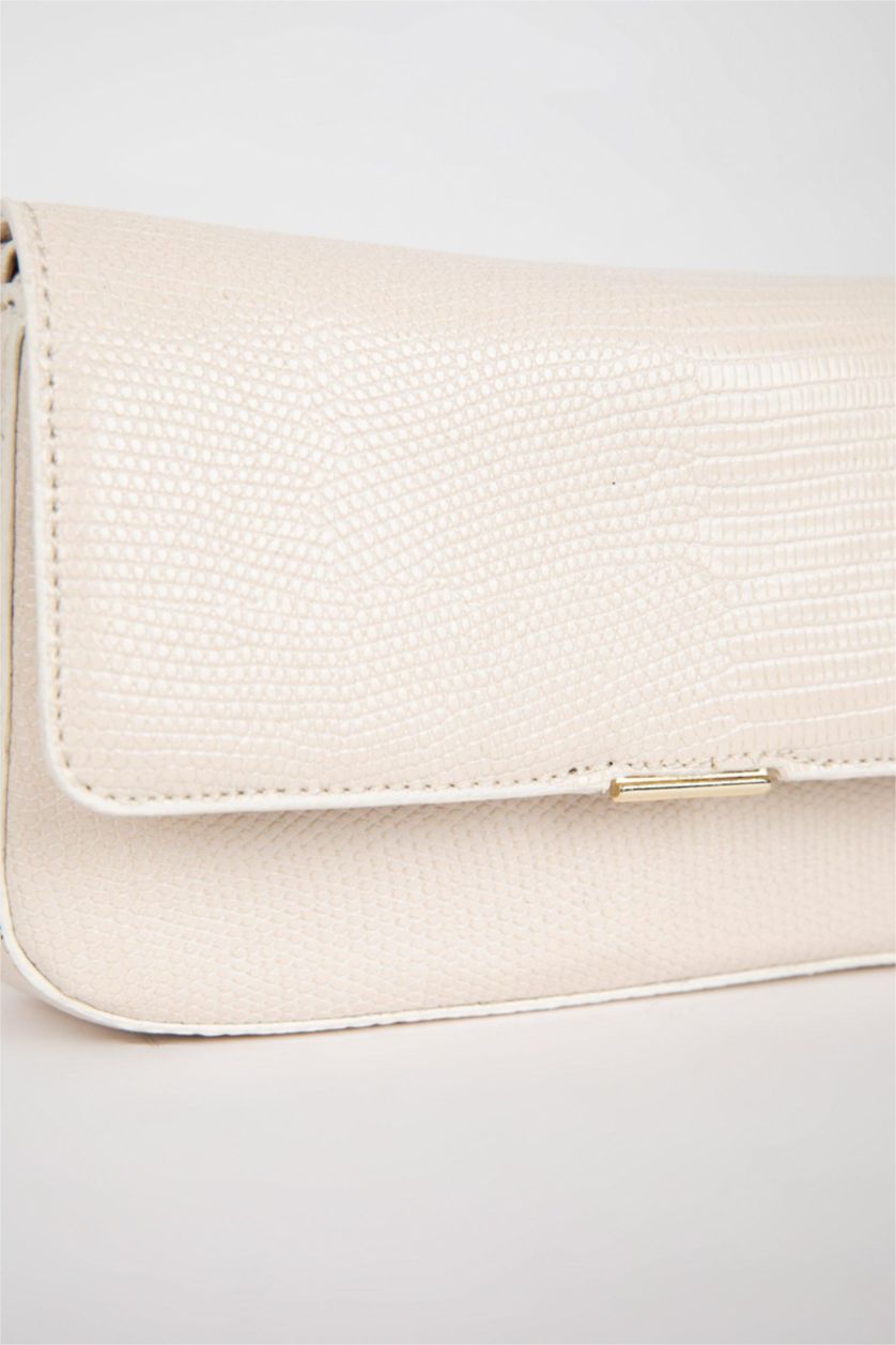 FEMME Beige Sac à Bandoulière Cuir Synthétique pour Femme