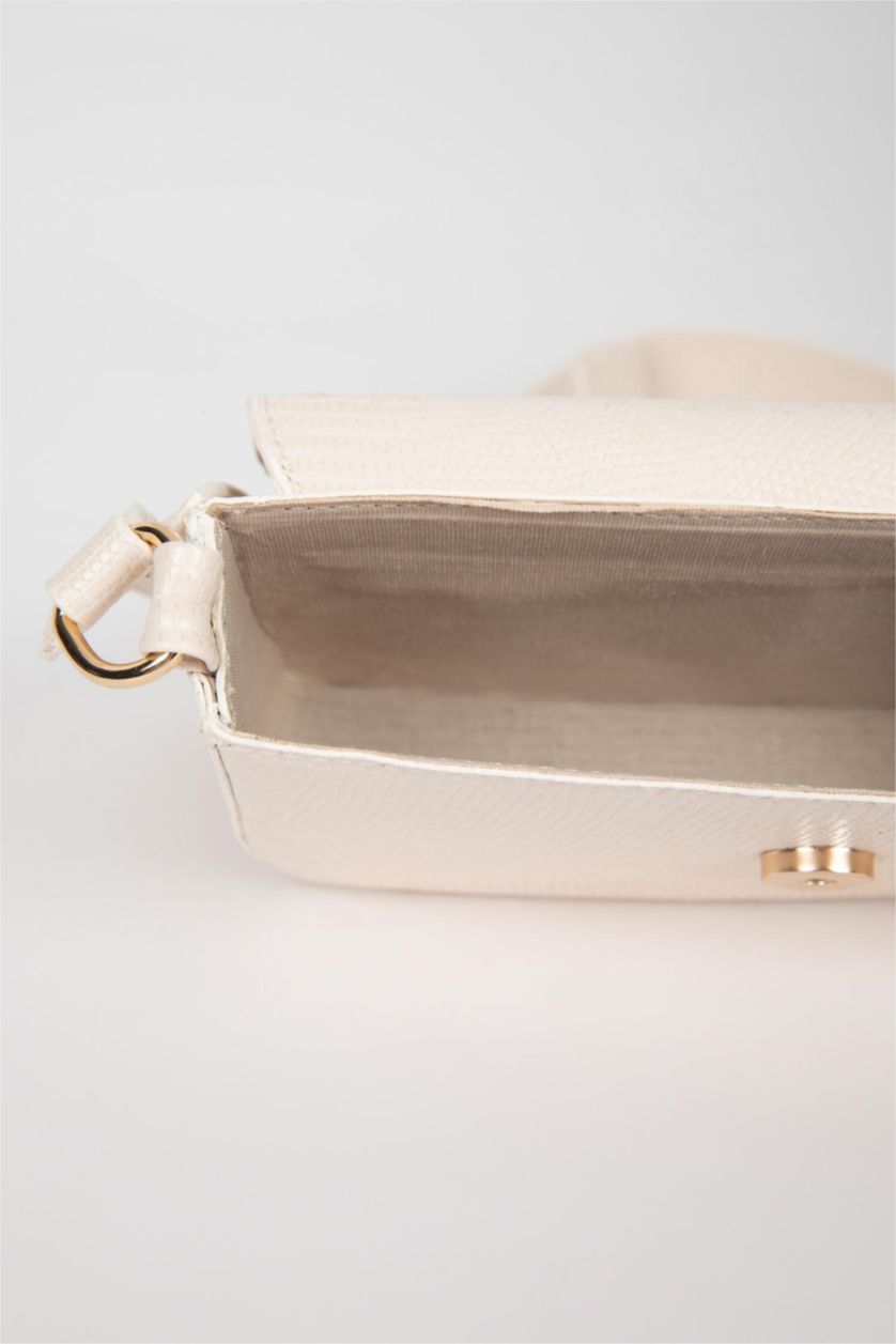 FEMME Beige Sac à Bandoulière Cuir Synthétique pour Femme