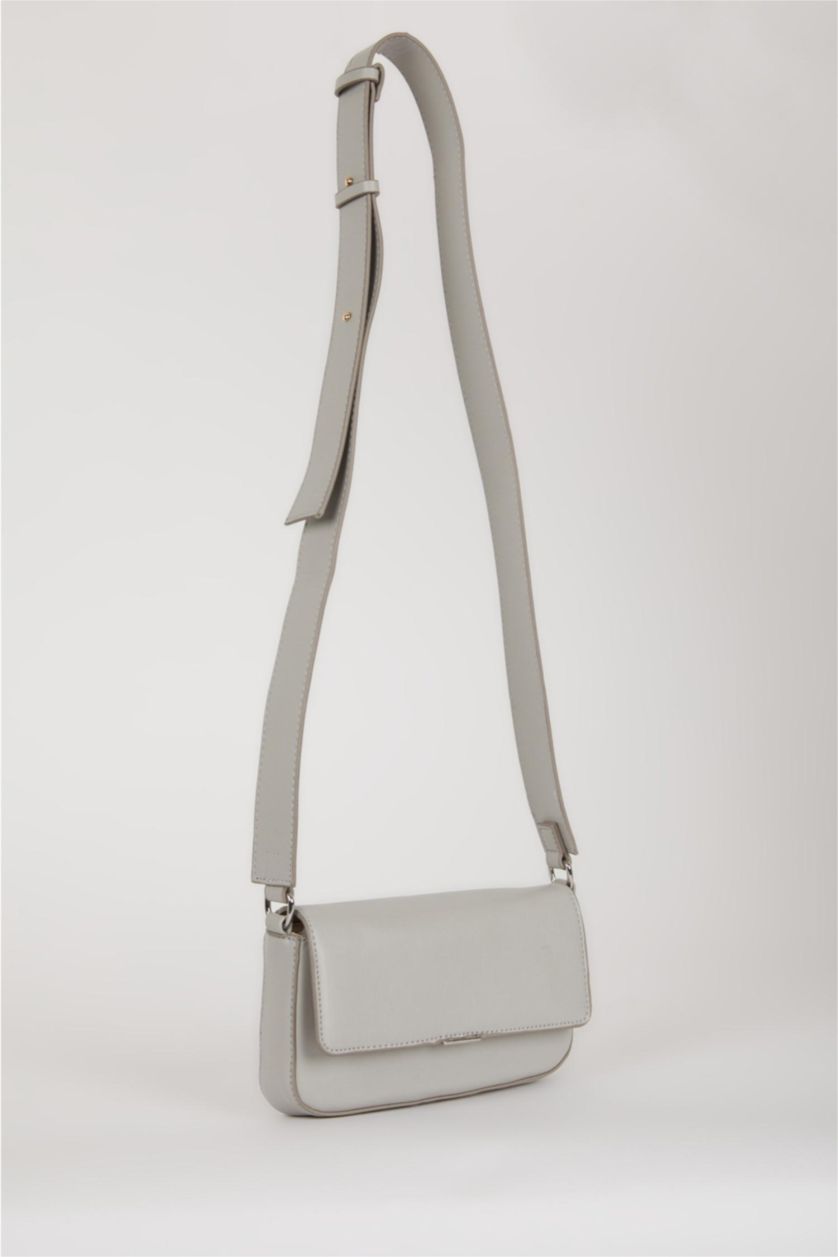 نساء رمادي شنطة كروس بودي نسائي جلد صناعي