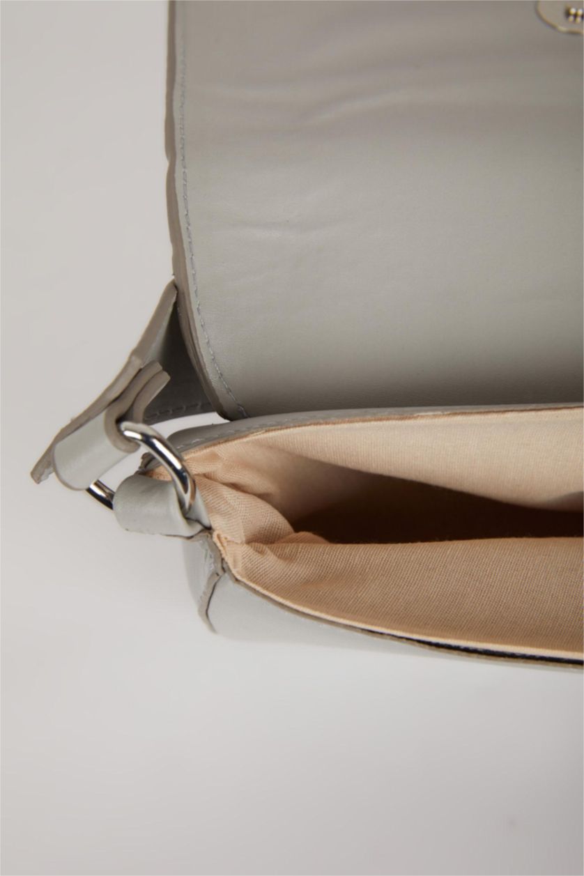 نساء رمادي شنطة كروس بودي نسائي جلد صناعي