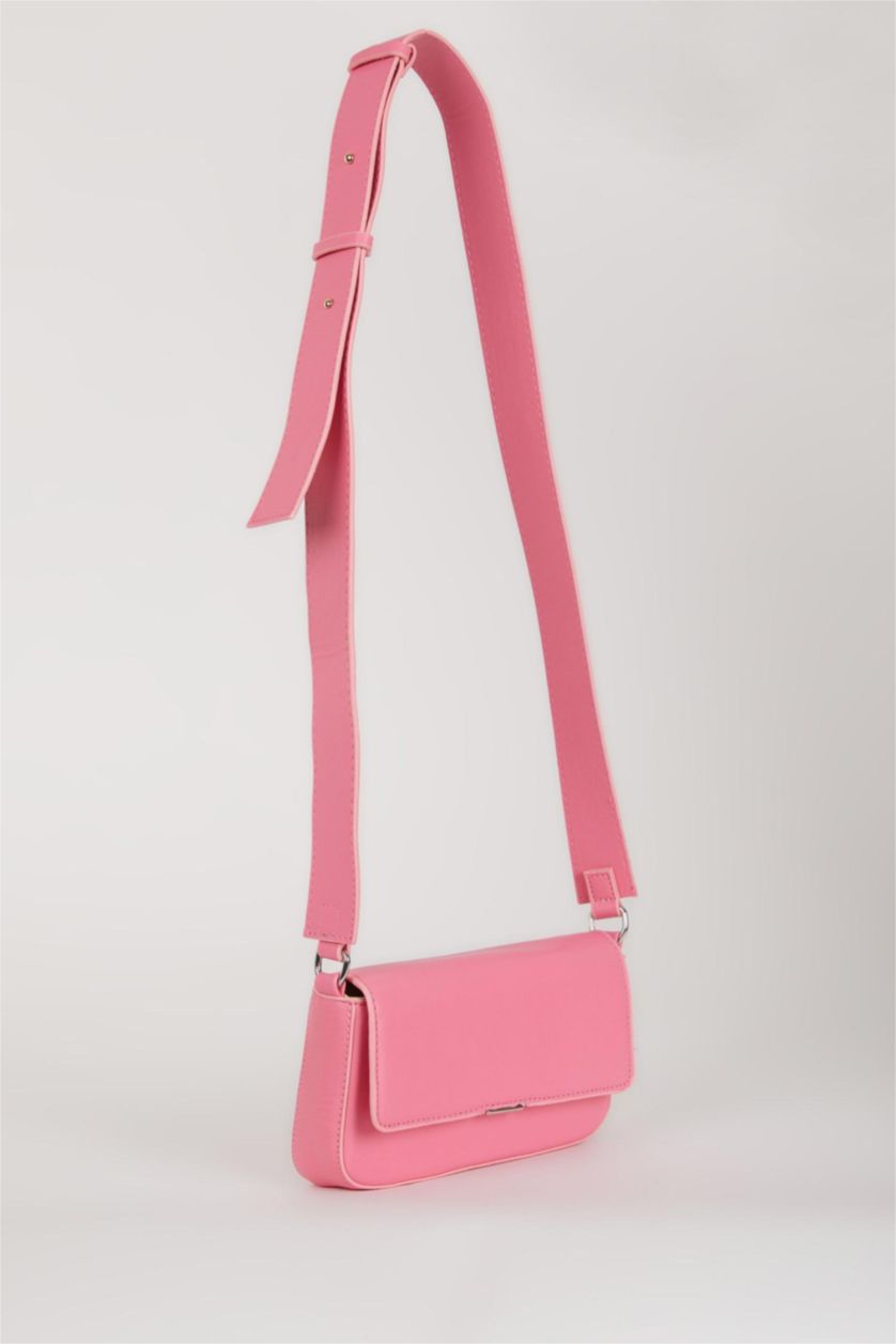 WOMAN Pink Woman Faux Leather Crossbody Bag