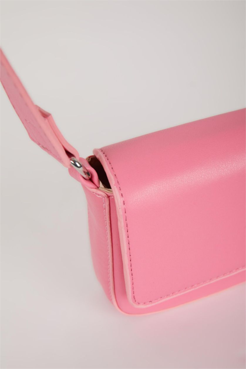 WOMAN Pink Woman Faux Leather Crossbody Bag