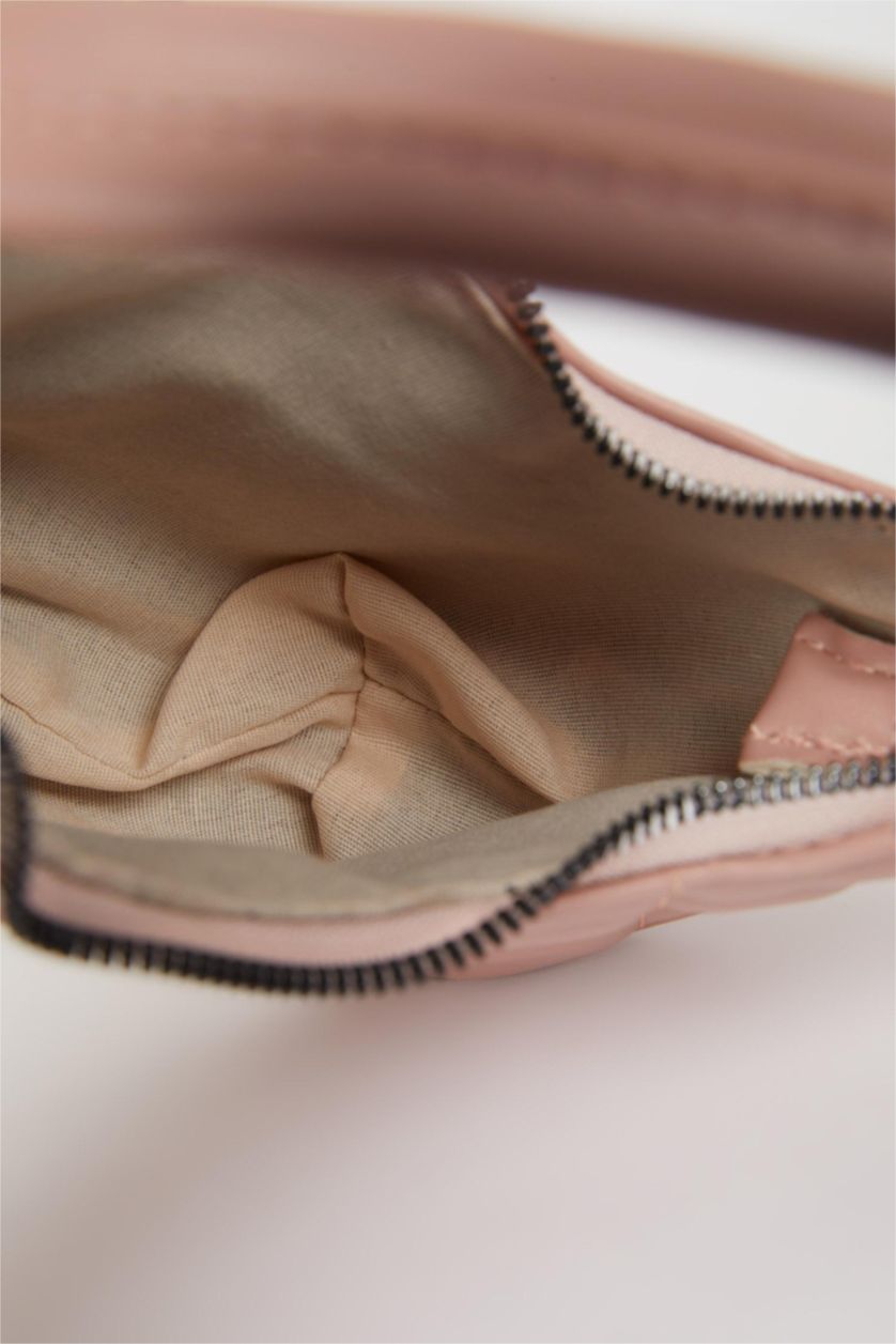 Woman Light Pink Faux Leather Shoulder bag