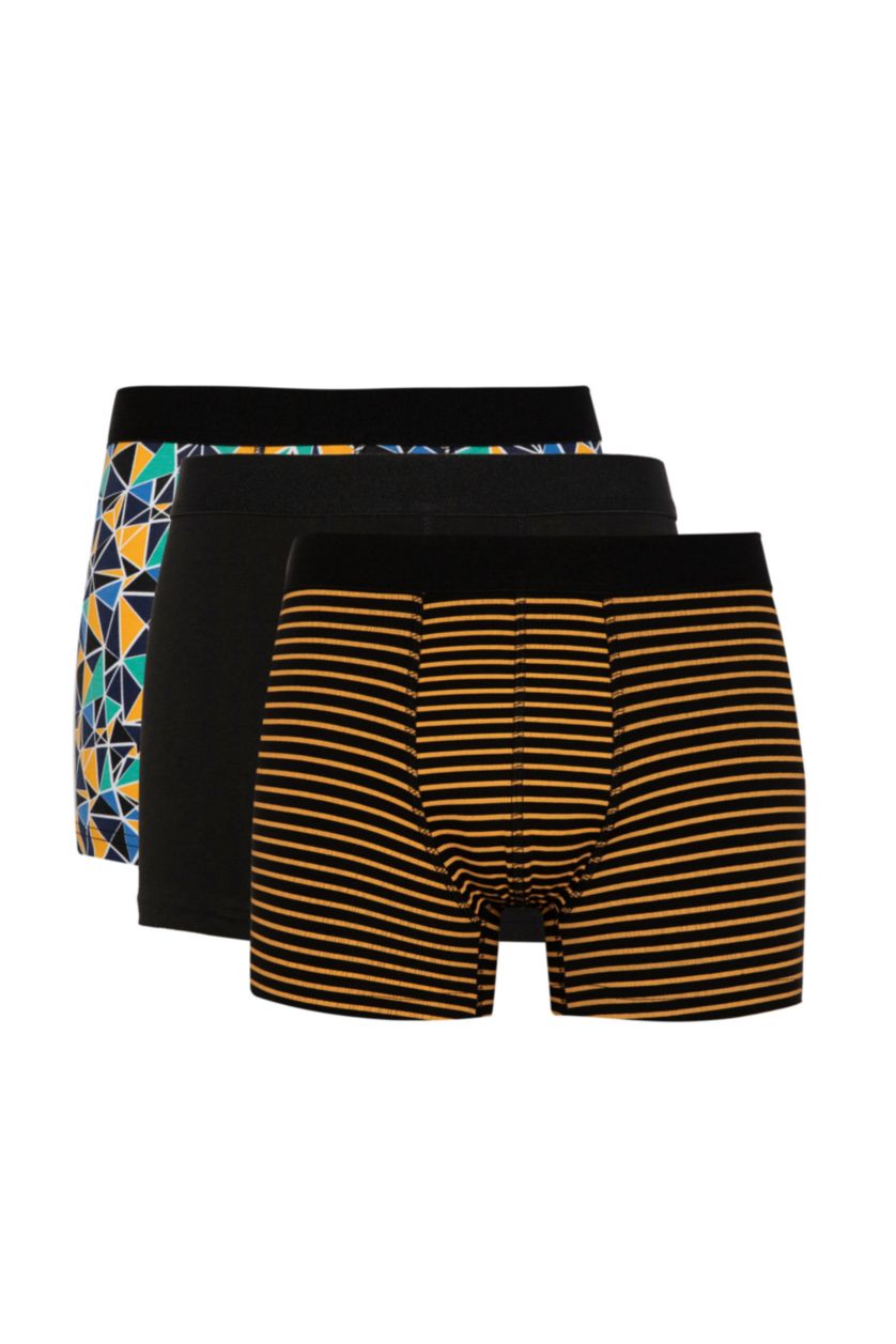 Men Black Regular Fit Printed 3 piece