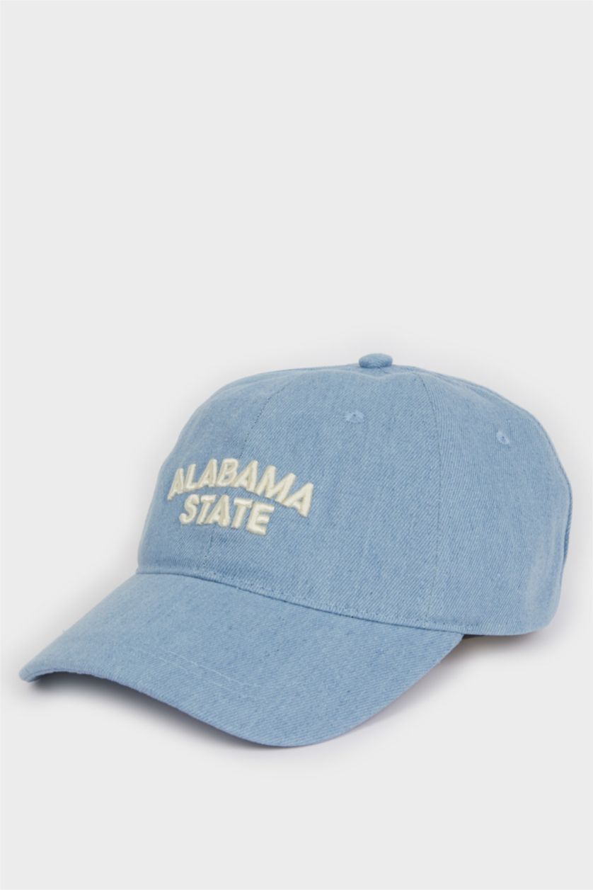 Kadın Mavi Kadın Nakış Jean Cap Şapka