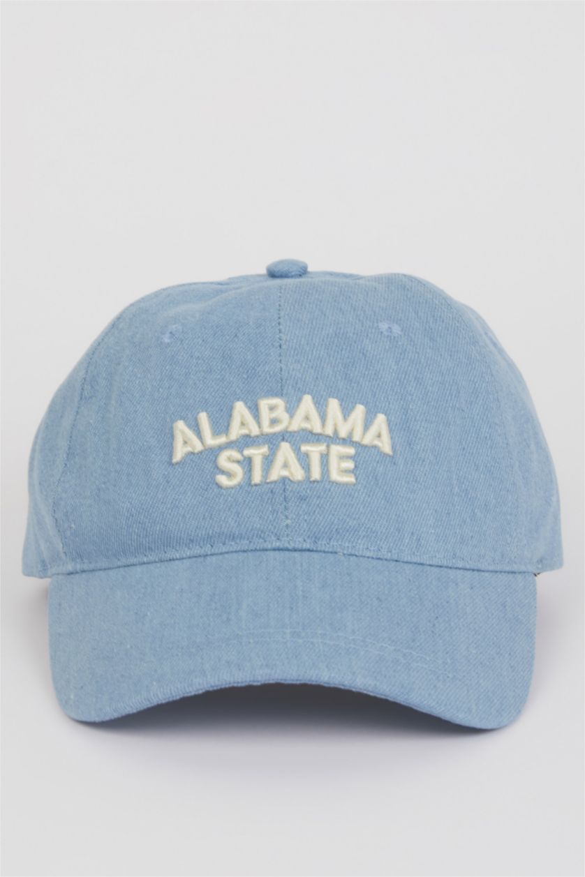 Kadın Mavi Kadın Nakış Jean Cap Şapka