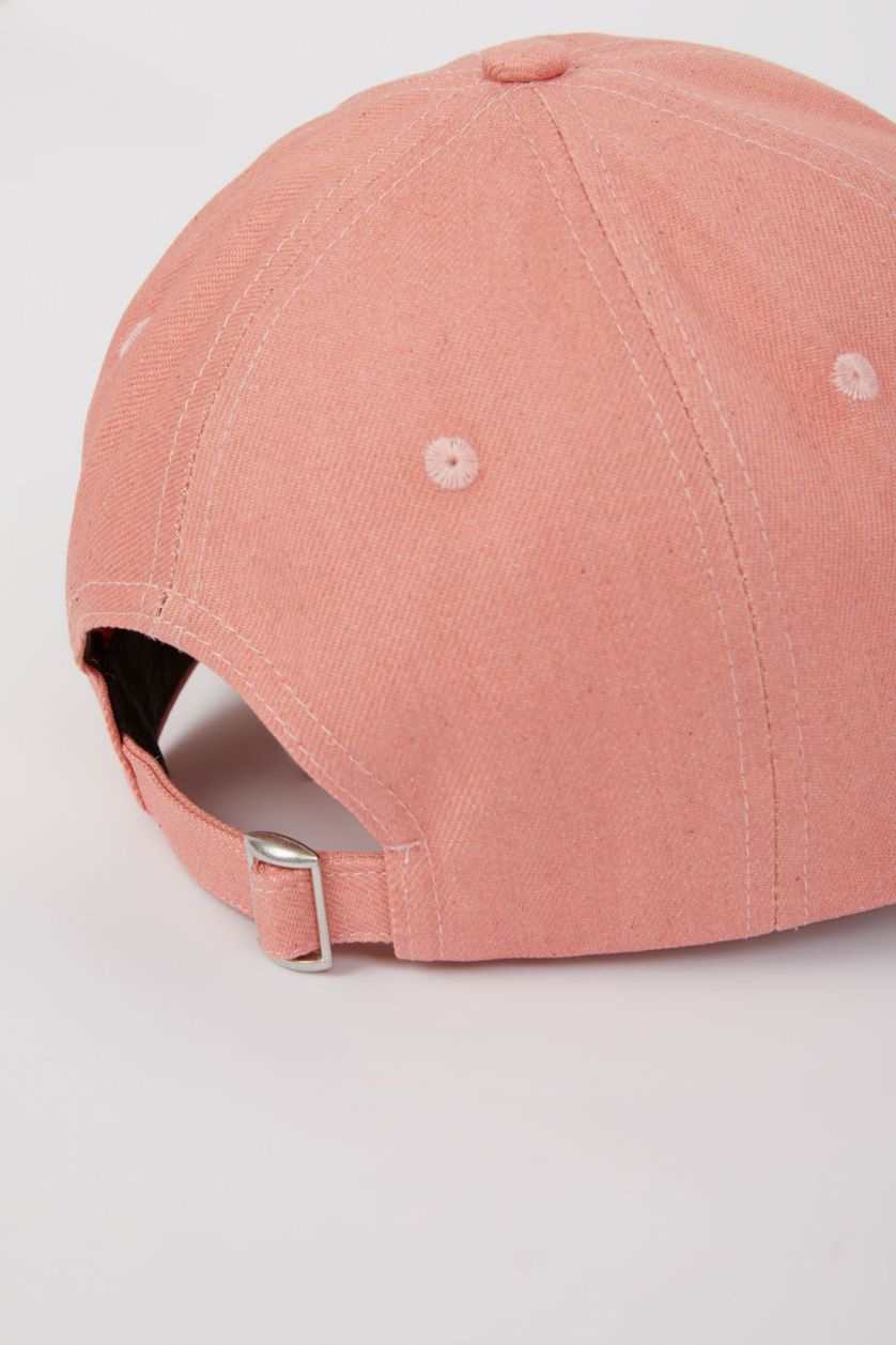 Kadın Pembe Kadın Nakış Jean Cap Şapka