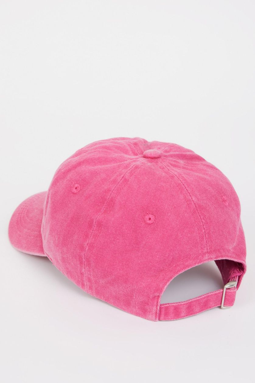 Kadın Pembe Kadın Nakış Jean Cap Şapka