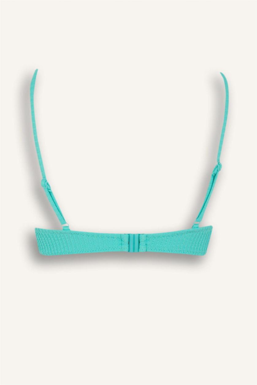 Kadın Açık Yeşil Regular Fit Bürümcük Bikini Üstü