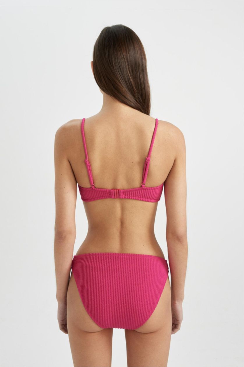 Kadın Koyu Pembe Regular Fit Bikini Altı-Fall in Love