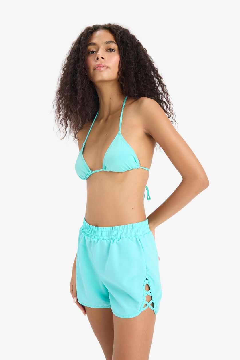 حريمي أخضر فاتح شورت بحر أخضر قصة عادية من Fall in Love