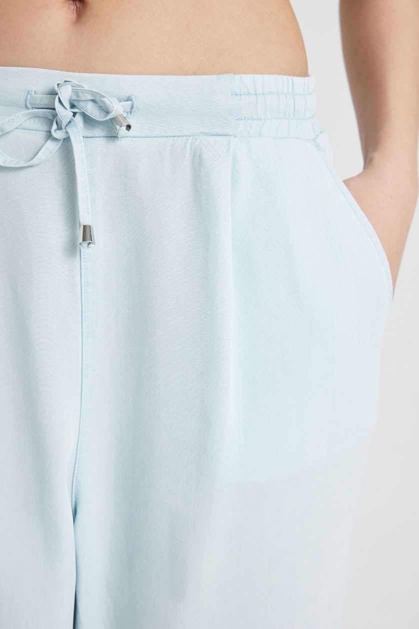 Woman Light Indigo Carrot Fit High Waist Ankle Length Jeans