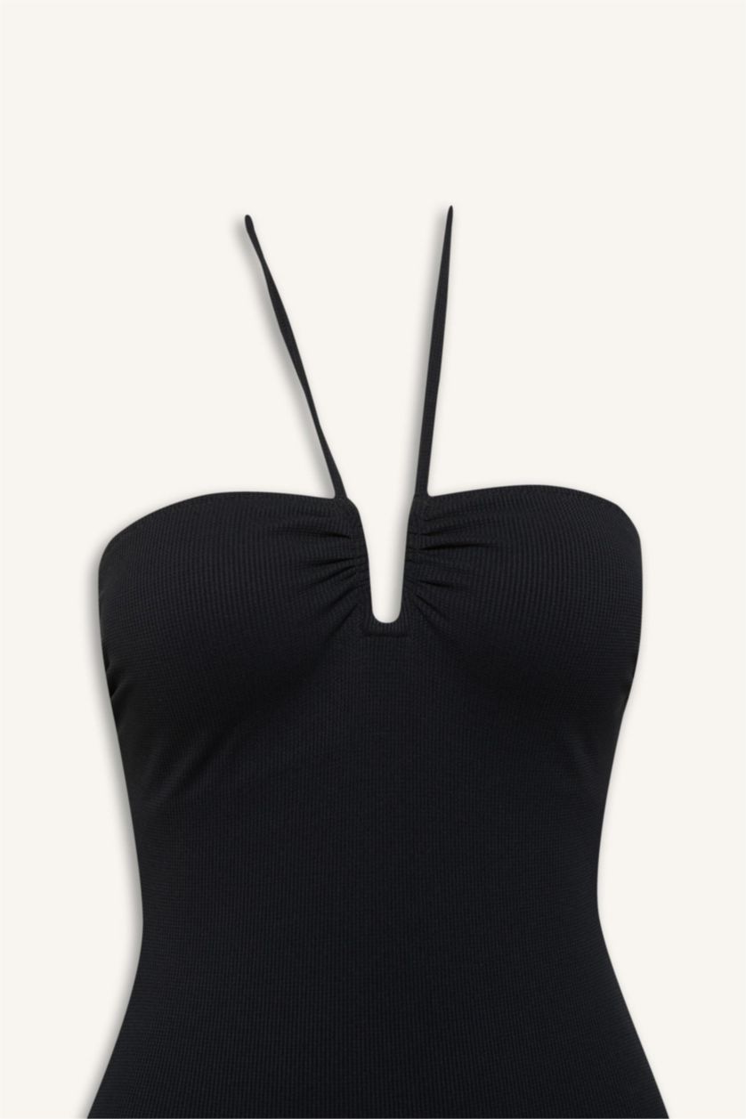 Әйелдерге қара Fall in Love қалыпты пішім Шомылу киімі