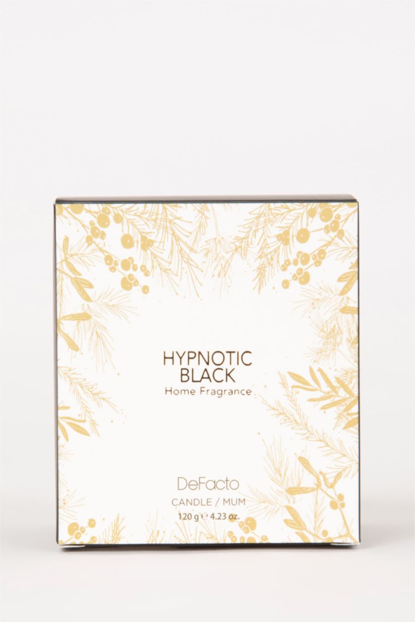 Kadın Siyah Yılbaşı Temalı Çiçeksi 120 ml Mumluk