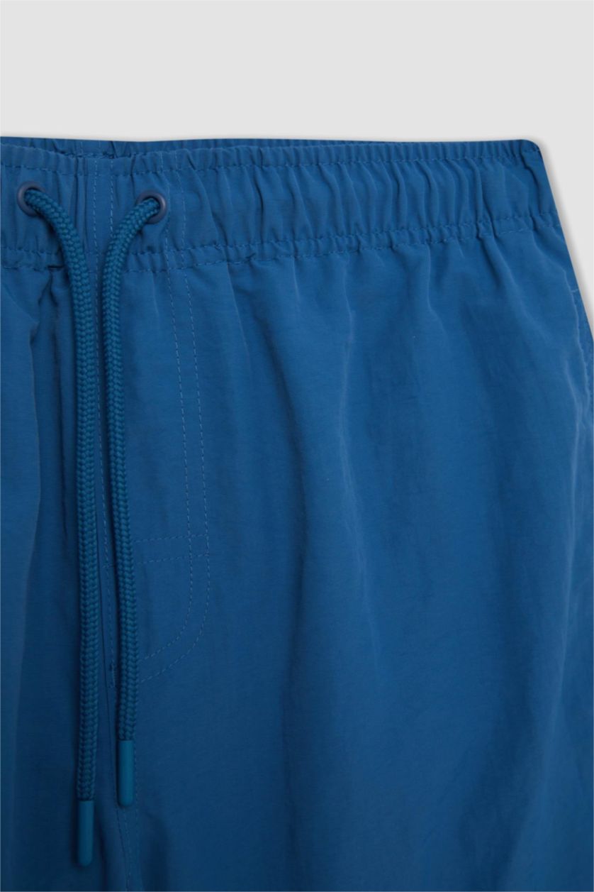 Мужчины Темно-голубой Плавательные шорты короткие