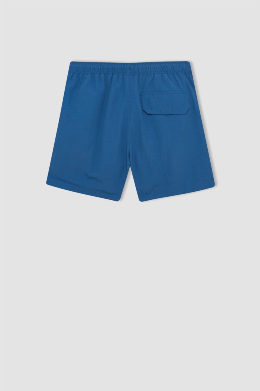 Мужчины Темно-голубой Плавательные шорты короткие