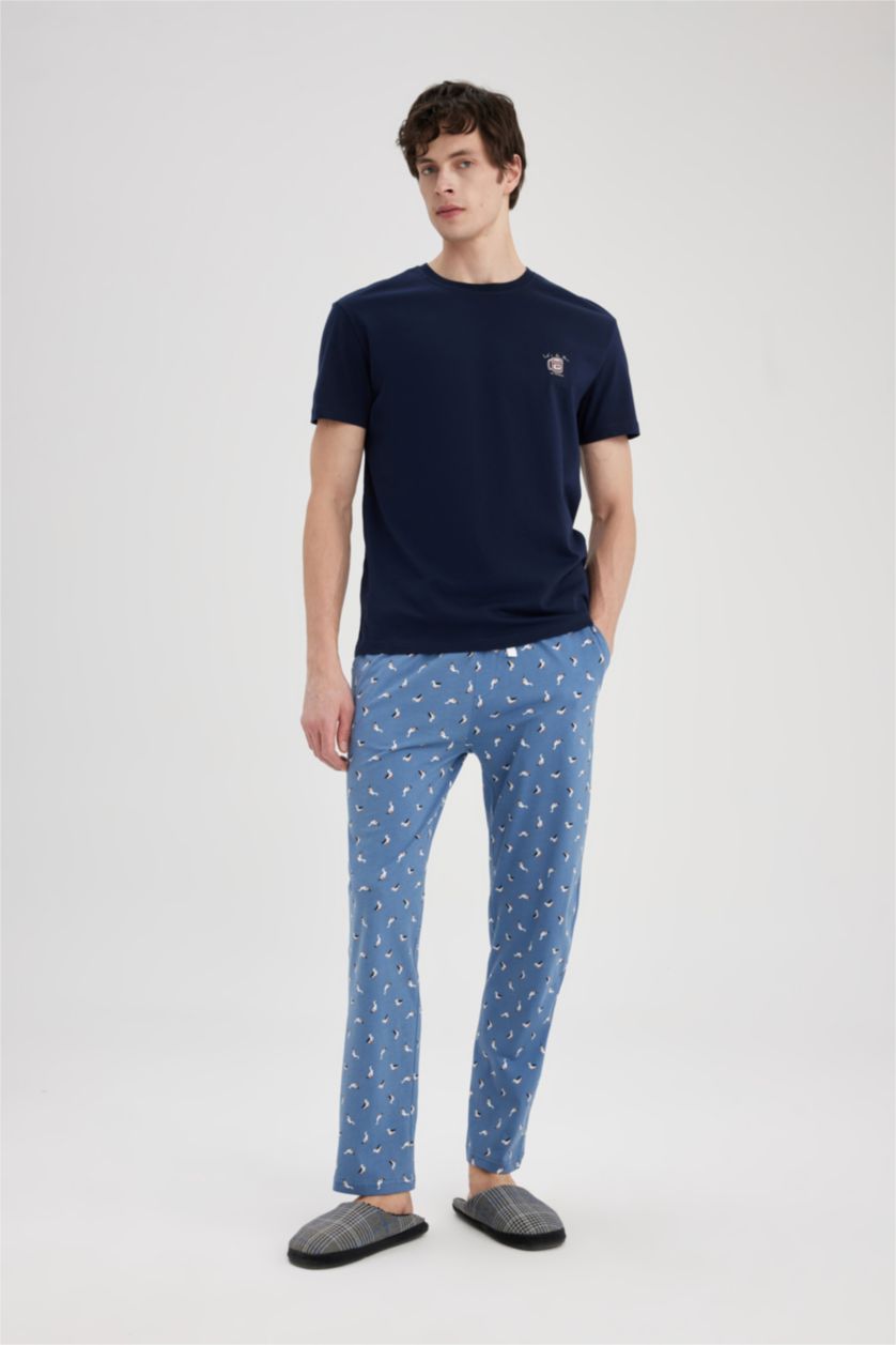 MAN Blue Regular Fit Knitted Bottoms