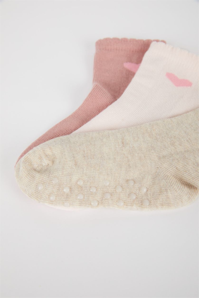 طفلة صغيرة Karma جوارب طويلة قطن بناتي - 3 قطع