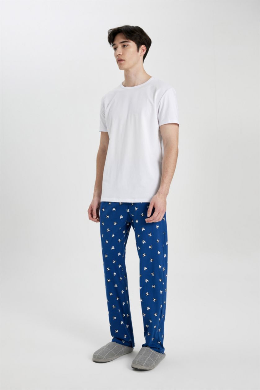 MAN Dark Blue Regular Fit Knitted Bottoms