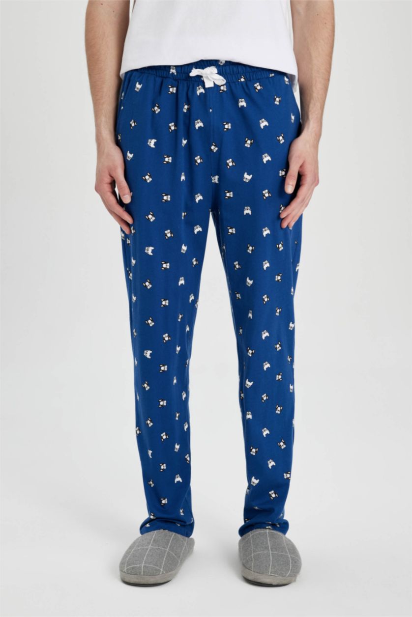 MAN Dark Blue Regular Fit Knitted Bottoms