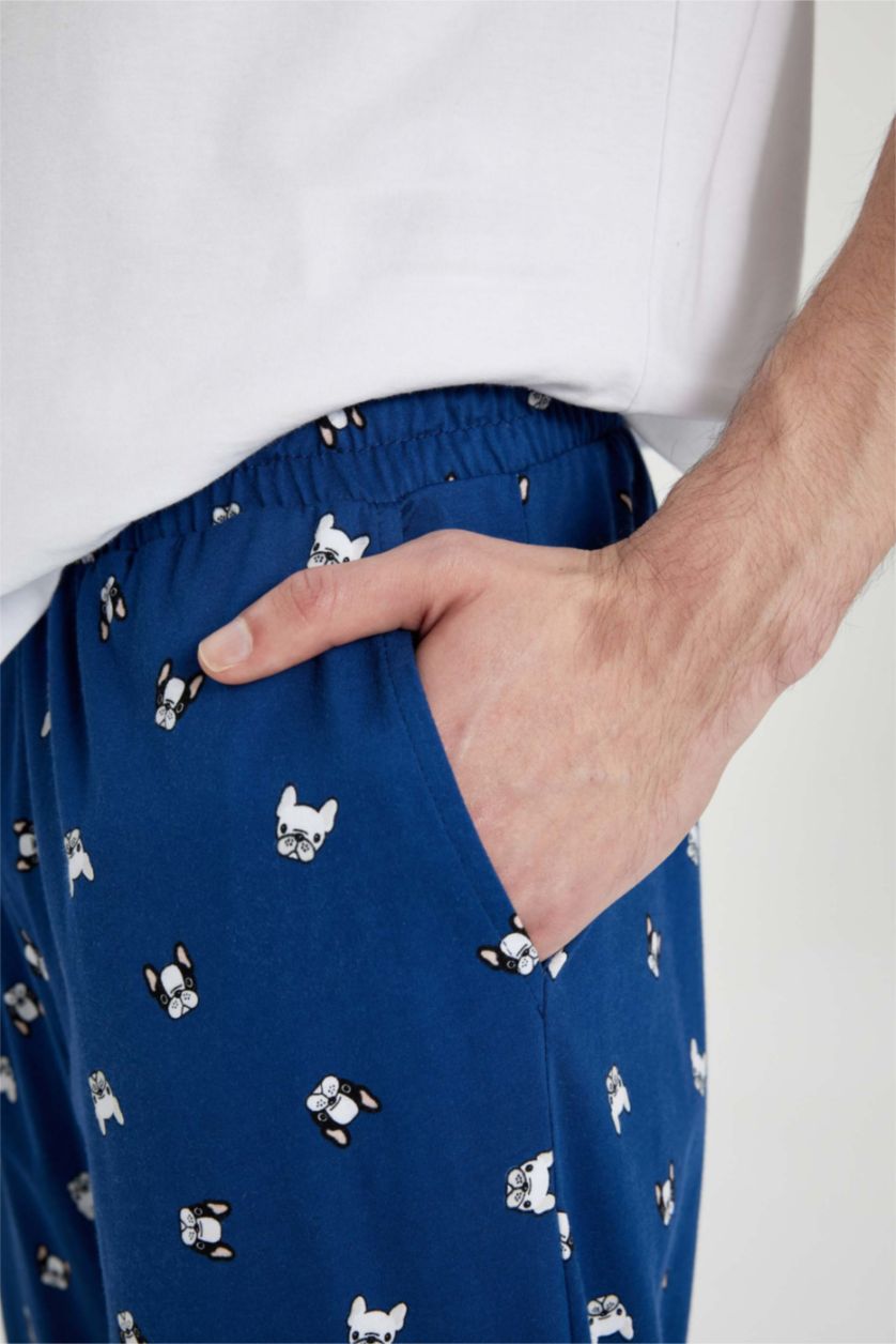 MAN Dark Blue Regular Fit Knitted Bottoms